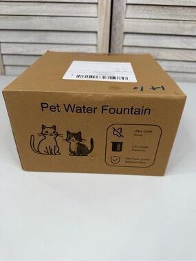 PET WATER FOUNTAIN-Stainless Steel 3.2L (108oz.) Cat or Small-Med Dog